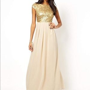 Little Mistress Maxi Dress with Sequin Bodice